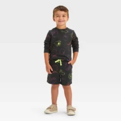 Toddler Boys' Monster Halloween Crewneck And Shorts Set - Cat & Jack™ Black 9 Toddler Boys' Monster Halloween Crewneck And Shorts Set - Cat & Jack™ Black -Kid Clothing GUEST 57b13768 85af 42b1 bb85 9a7735bf11ea