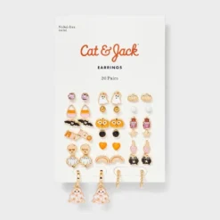 Girls' 20pk Halloween Earring Set - Cat & Jack™