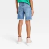 Girls' Destructed Relaxed Midi Jean Shorts - Cat & Jack™ Medium Wash -Kid Clothing GUEST 59de9587 455c 496a 81fc 0dc8c24f51ed