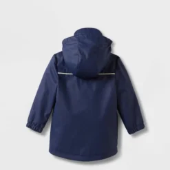 Toddler Long Sleeve Rain Coat - Cat & Jack™ Navy Blue