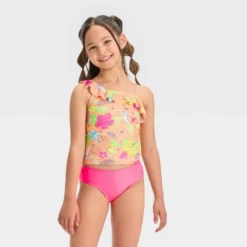 Girls' 'Birds Of The Tropic' Tankini Swimwear Set - Cat & Jack™ Pink -Kid Clothing GUEST 5b412ecc a738 4195 adc2 558a8bf01d74