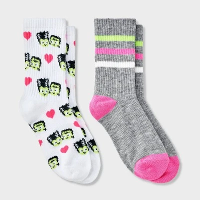 Kids' 2pk Frankenstein Halloween Crew Socks - Cat & Jack™ 5 Kids' 2pk Frankenstein Halloween Crew Socks - Cat & Jack™ - Image 3