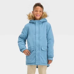 Boys' Solid Parka Jacket - Cat & Jack™ -Kid Clothing GUEST 5c06aa82 84fb 45c2 a072 0aeb867fd9aa