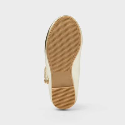 Toddler Girls' Eliana Mary Jane Flats - Cat & Jack™ Gold 5 Toddler Girls' Eliana Mary Jane Flats - Cat & Jack™ Gold - Image 3
