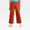 Girls' Wide Leg Corduroy Crop Pants - Cat & Jack™ Orange