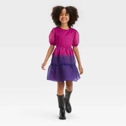 Girls' Short Sleeve Ombre Sparkle Dress - Cat & Jack™ Magenta Pink 7 Girls' Short Sleeve Ombre Sparkle Dress - Cat & Jack™ Magenta Pink -Kid Clothing GUEST 5d8db83d 7b52 4c33 83e0 e2cc55e46a74