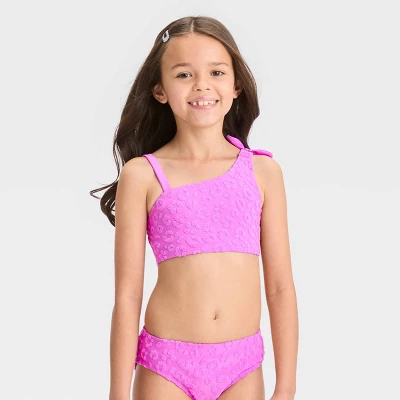 Girls' Solid Bikini Set - Cat & Jack™ Purple 5 Girls' Solid Bikini Set - Cat & Jack™ Purple - Image 3