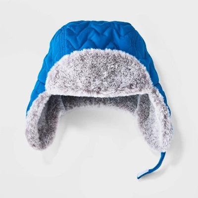 Toddler Boys' Quilted Trapper Hat - Cat & Jack™ Blue 5 Toddler Boys' Quilted Trapper Hat - Cat & Jack™ Blue - Image 3