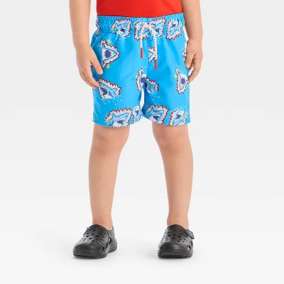 Toddler Boys' 4th Of July Sharks With Sparklers Swim Shorts - Cat & Jack™ Blue 5 Toddler Boys' 4th Of July Sharks With Sparklers Swim Shorts - Cat & Jack™ Blue - Image 3