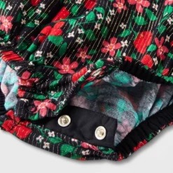 Baby Girls' Woven Lurex Romper - Cat & Jack™ Black