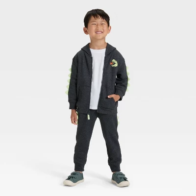 Toddler Boys' Halloween Dino Pants - Cat & Jack™ Black 4 Toddler Boys' Halloween Dino Pants - Cat & Jack™ Black - Image 2