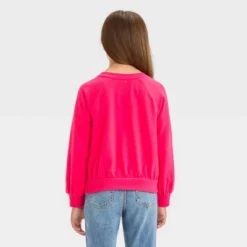 Girls' Crew Neck French Terry Pullover Sweatshirt - Cat & Jack™