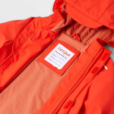 Toddler Long Sleeve Rain Coat - Cat & Jack™ Red 4 Toddler Long Sleeve Rain Coat - Cat & Jack™ Red - Image 2