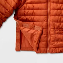 Kids' Adaptive Puffer Jacket - Cat & Jack™ Orange -Kid Clothing GUEST 63150afc f2d7 4770 bd25 c633f2694bcc