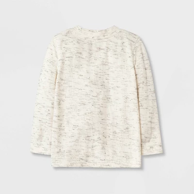 Toddler Boys' 2pk Henley Long Sleeve T-Shirt - Cat & Jack™ Cream/Gray 3 Toddler Boys' 2pk Henley Long Sleeve T-Shirt - Cat & Jack™ Cream/Gray