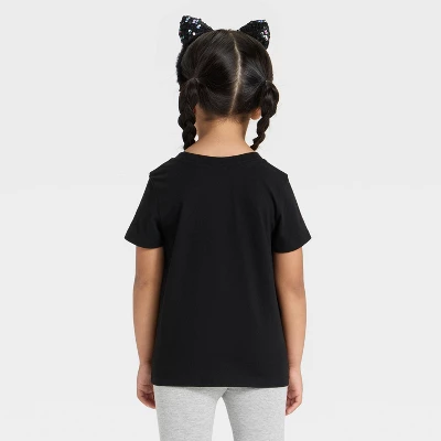 Toddler Girls' Short Sleeve Halloween Graphic T-Shirt - Cat & Jack™ Black 4 Toddler Girls' Short Sleeve Halloween Graphic T-Shirt - Cat & Jack™ Black - Image 2