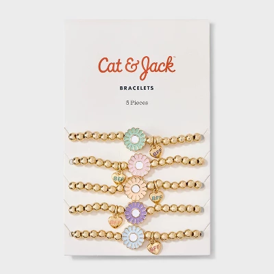 Girls' 5pk BFF Bracelet Set - Cat & Jack™ 3 Girls' 5pk BFF Bracelet Set - Cat & Jack™