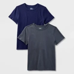 Kids' 2pk Adaptive Short Sleeve T-Shirt - Cat & Jack™ Charcoal Gray/Navy Blue 9 Kids' 2pk Adaptive Short Sleeve T-Shirt - Cat & Jack™ Charcoal Gray/Navy Blue -Kid Clothing GUEST 63f9070c ffe1 4aa8 9fa5 3eaf05382061