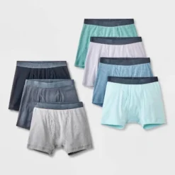 Boys' 7pk Boxer Briefs - Cat & Jack™ Heather Blue/Gray -Kid Clothing GUEST 645cce2a 4415 4da1 a7cc 991be7141d23