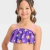Girls' Simple Tropical Bikini Set - Cat & Jack™ Purple -Kid Clothing GUEST 648ff947 4492 4cad a8e3 544dff806297