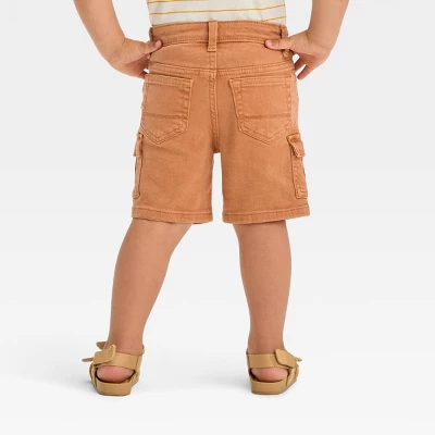 Toddler Boys' Button-Front Denim Shorts - Cat & Jack™ Orange 3 Toddler Boys' Button-Front Denim Shorts - Cat & Jack™ Orange
