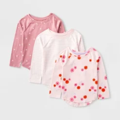 Toddler Girls' 3pk Long Sleeve T-Shirt - Cat & Jack™ Pink 7 Toddler Girls' 3pk Long Sleeve T-Shirt - Cat & Jack™ Pink -Kid Clothing GUEST 655da836 c7f2 4b09 9f66 228fe71cc7d7
