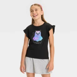 Girls' Short Sleeve Halloween 'Ghost Cat' Flip Sequin T-Shirt - Cat & Jack™ Black 9 Girls' Short Sleeve Halloween 'Ghost Cat' Flip Sequin T-Shirt - Cat & Jack™ Black -Kid Clothing GUEST 663b9fc2 609e 4f33 848e e662dff23bbd