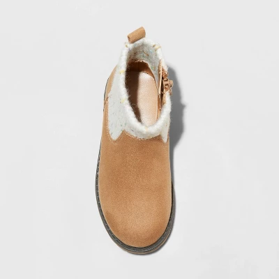 Toddler Girls' Emmaline Zipper Booties - Cat & Jack™ Cognac 4 Toddler Girls' Emmaline Zipper Booties - Cat & Jack™ Cognac - Image 2