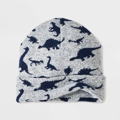 Boys' Dino Beanie & Neck Gaiter - Cat & Jack™ Gray 3 Boys' Dino Beanie & Neck Gaiter - Cat & Jack™ Gray