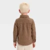 Toddler Boys' Long Sleeve Checkered Woven Shirt - Cat & Jack™ Brown/Black -Kid Clothing GUEST 6ce9949c 7662 4a0d a1c9 5dd5a8c58085