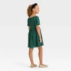Girls' Short Sleeve Striped Dress - Cat & Jack™ Forest Green 1 Girls' Short Sleeve Striped Dress - Cat & Jack™ Forest Green -Kid Clothing GUEST 6e02f4bb 597f 4375 90da dba89ea09c7d