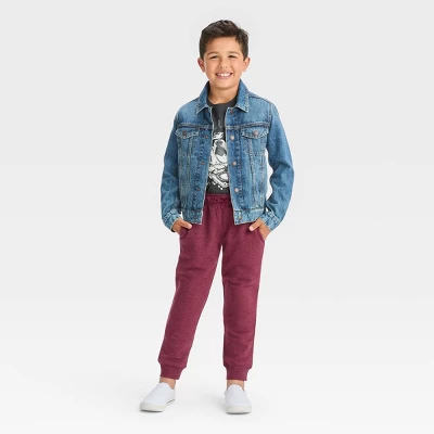 Boys' Fleece Jogger Pants - Cat & Jack™ Burgundy S 4 Boys' Fleece Jogger Pants - Cat & Jack™ Burgundy S - Image 2