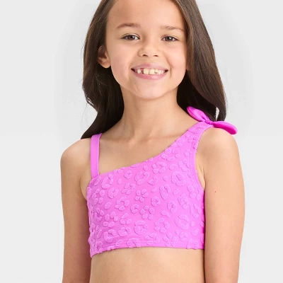 Girls' Solid Bikini Set - Cat & Jack™ Purple 3 Girls' Solid Bikini Set - Cat & Jack™ Purple