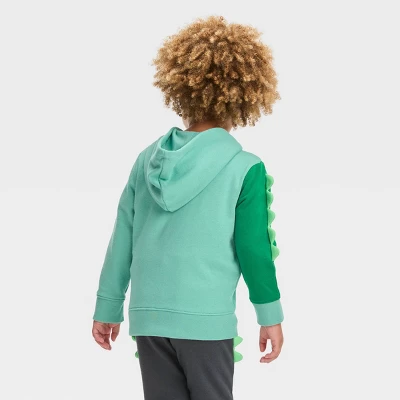 Toddler Boys' Dinosaur Printed French Terry Zip-Up Hoodie Sweatshirt - Cat & Jack™ Aqua Green 3 Toddler Boys' Dinosaur Printed French Terry Zip-Up Hoodie Sweatshirt - Cat & Jack™ Aqua Green