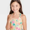 Girls' Happy Days One Piece Swimsuit - Cat & Jack™️ -Kid Clothing GUEST 6fca1656 8eba 4f2d 8f56 958c91d4e4fc