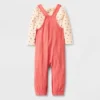 Baby Girls' 2pc Long Sleeve Bodysuit & Overalls Set - Cat & Jack™ Peach Orange 1 Baby Girls' 2pc Long Sleeve Bodysuit & Overalls Set - Cat & Jack™ Peach Orange -Kid Clothing GUEST 70284e5b b754 47a9 b5ce 437a792cc80f