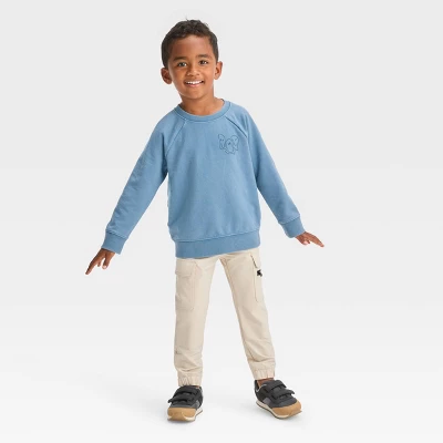 Toddler Boys' Washed Crew Neck Pullover Sweatshirt - Cat & Jack™ 4 Toddler Boys' Washed Crew Neck Pullover Sweatshirt - Cat & Jack™ - Image 2