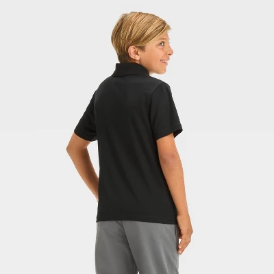 Boys' Short Sleeve Performance Uniform Polo Shirt - Cat & Jack™ 3 Boys' Short Sleeve Performance Uniform Polo Shirt - Cat & Jack™