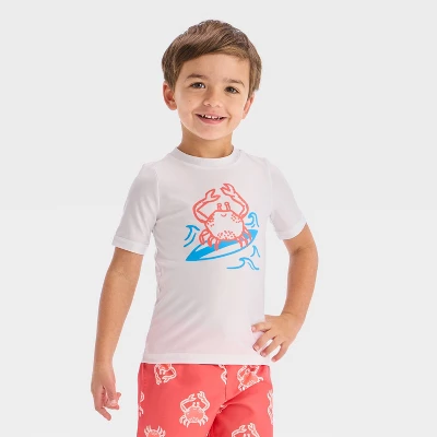 Toddler Boys' Crab Printed Rash Guard Set - Cat & Jack™ Red 4 Toddler Boys' Crab Printed Rash Guard Set - Cat & Jack™ Red - Image 2