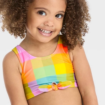 Toddler Girls' Plaid Bikini Set - Cat & Jack™ 3 Toddler Girls' Plaid Bikini Set - Cat & Jack™