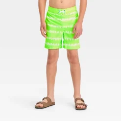 Boys' Striped Swim Shorts - Cat & Jack™ Lime Green 7 Boys' Striped Swim Shorts - Cat & Jack™ Lime Green -Kid Clothing GUEST 720943f0 cdbb 4ff6 948b cd3be027e02e