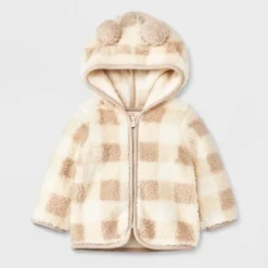 Baby Faux Fur Shearling Jacket - Cat & Jack™ Off-White -Kid Clothing GUEST 7366f938 9b1d 498e 8189 0af556054e99