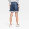 Girls' Embroidered Midi Jean Shorts - Cat & Jack™ Dark Wash -Kid Clothing GUEST 74859803 1da2 4be9 b5e5 95b0ffbea931