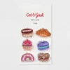 Girls' 6pk Dessert Themed Claw Clip Set - Cat & Jack™: Solid Hair Styling Accessory, All Hair Types