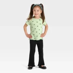 Toddler Girls' Short Sleeve Black Bow Ribbed T-Shirt - Cat & Jack™ Light Sage 3T 5 Toddler Girls' Short Sleeve Black Bow Ribbed T-Shirt - Cat & Jack™ Light Sage 3T -Kid Clothing GUEST 78959d9c 730b 4278 bfdc c3bcadb3529a 1
