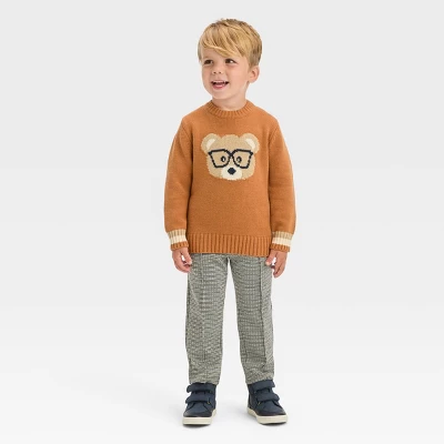 Toddler Boys' Animal Printed Sweater - Cat & Jack™ Brown 4 Toddler Boys' Animal Printed Sweater - Cat & Jack™ Brown - Image 2