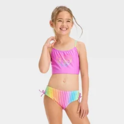 Girls' Unicorn Rainbow Heart Printed Midkini Set - Cat & Jack™ -Kid Clothing GUEST 79b8f4e5 de8b 4659 928b f06f8ef0906e