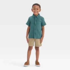 Toddler Boys' Double Weave Woven Shirt - Cat & Jack™ 5 Toddler Boys' Double Weave Woven Shirt - Cat & Jack™ -Kid Clothing GUEST 7a60d84a 7f08 41ce 8fc0 97ff8ee3f057