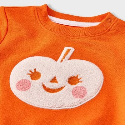 Baby Halloween Pumpkin Top & Pants Set - Cat & Jack™ Orange 4 Baby Halloween Pumpkin Top & Pants Set - Cat & Jack™ Orange - Image 2