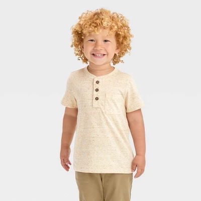 Toddler Boys' 2pk Short Sleeve T-Shirt - Cat & Jack™ Cream/Gray 3 Toddler Boys' 2pk Short Sleeve T-Shirt - Cat & Jack™ Cream/Gray